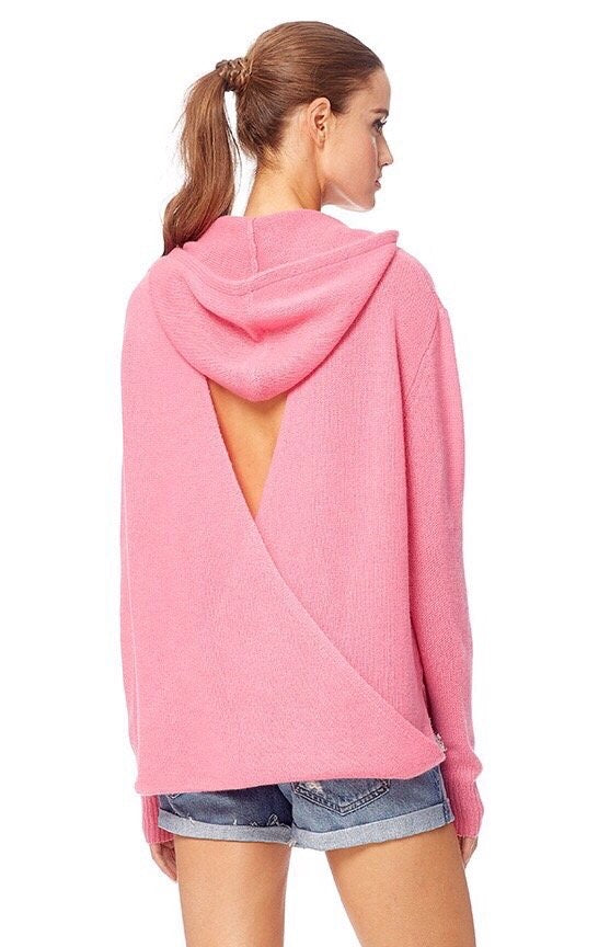 360cashmere pink hooded sweater