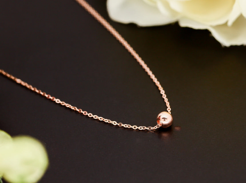 14k gold ball necklace